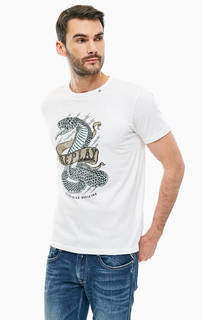 Хлопковая футболка с принтом Replay