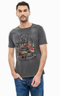 Хлопковая футболка с принтом Replay