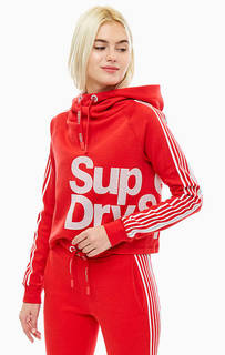 Укороченная толстовка красного цвета Superdry