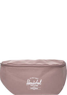 Розовая поясная сумка из текстиля Herschel