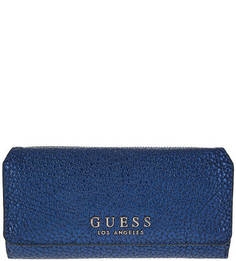 Кошелек синего цвета с двумя отделами Guess