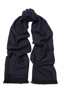 Шерстяной шарф с бахромой Canali