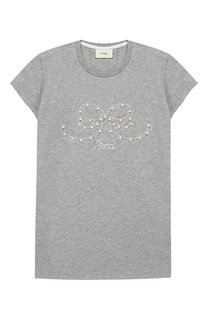Хлопковая футболка с декором Fendi