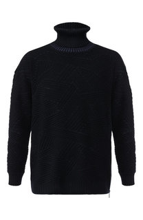 Свитер из смеси кашемира и шелка с вискозой фактурной вязки Giorgio Armani