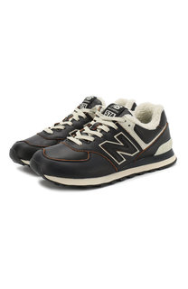 Кожаные кроссовки 574 на шнуровке New Balance