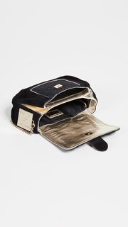 What Goes Around Comes Around Fendi Black Suede Shoulder Bag