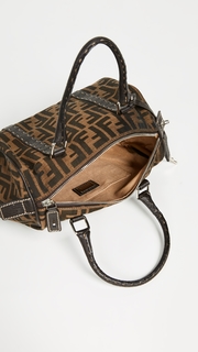 What Goes Around Comes Around Fendi Brown Zucca Boston Mini