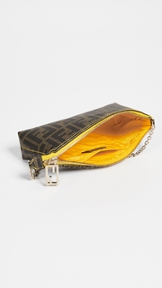 What Goes Around Comes Around Fendi Yellow Coated Canvas Pouch