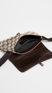 What Goes Around Comes Around Gucci Brown Canvas Belt Bag