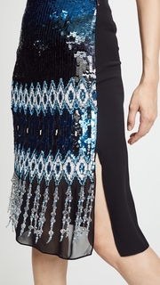 Prabal Gurung Kyla Ikat Embroidered Pencil Skirt