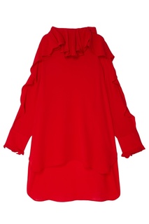 Красная блузка с оборками Valentino