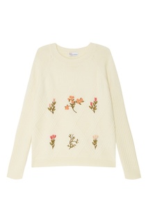 Свитер с цветочной вышивкой RED Valentino