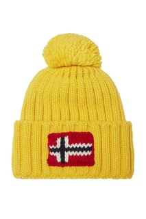 Желтая шапка с помпоном Napapijri