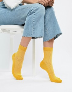 Однотонные носки ASOS DESIGN - Желтый