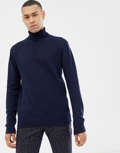 Джемпер с отворачивающимся воротником Brave Soul - Темно-синий