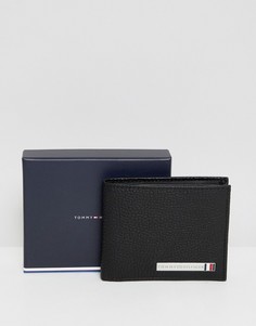 Черный небольшой бумажник-визитница с отделкой в виде пластинки Tommy Hilfiger - Черный