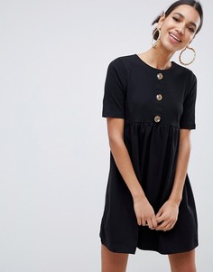 Свободное платье мини ASOS DESIGN - Черный