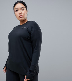 Черный лонгслив Nike Running Plus Element - Черный