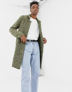 Легкое фактурное пальто цвета хаки ASOS DESIGN - Зеленый