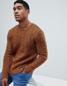 Плотный вязаный джемпер горчичного цвета ASOS DESIGN - Желтый