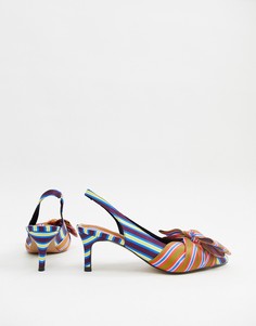 Туфли на среднем каблуке с полосками ASOS DESIGN Screwball - Мульти