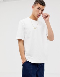 Белая свободная футболка из плотного трикотажа ASOS WHITE - Белый