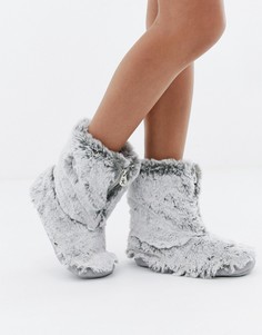 Серые слиперы-ботинки с искусственным мехом Bedroom Athletics Cole - Серый