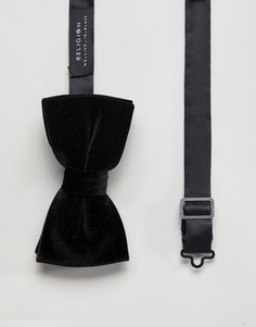 Черный бархатный галстук-бабочка Religion - Черный