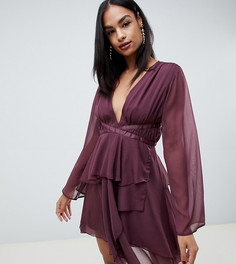 Мягкое платье мини с отделкой на талии ASOS DESIGN - Фиолетовый