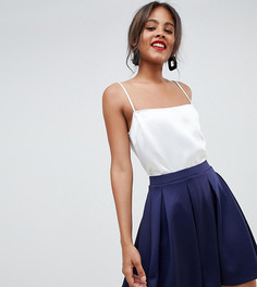 Мини-юбка со складками ASOS DESIGN Tall - Темно-синий