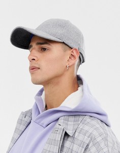Серая полушерстяная кепка ASOS WHITE - Серый