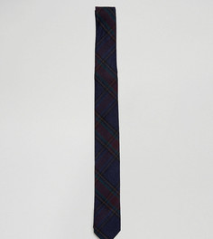 Heart & Dagger blade tie in tartan - Темно-синий