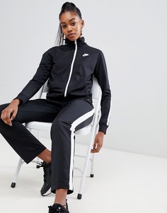 Черный спортивный костюм с полосками Nike - Черный