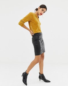 Юбка из искусственной кожи Vero Moda - Черный