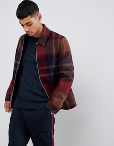 Красная клетчатая куртка на молнии ASOS DESIGN - Красный
