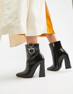Ботинки с эффектом крокодиловой кожи Public Desire Forever - Черный