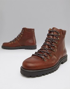 Кожаные походные ботинки Selected Homme - Коричневый