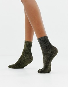Носки с блестками ASOS DESIGN - Золотой
