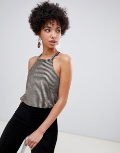 Золотистый топ River Island - Золотой