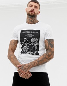 Футболка с принтом Bershka - Белый