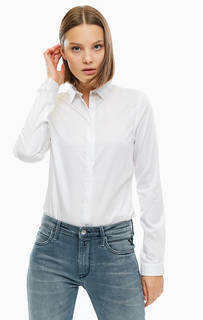 Хлопковая рубашка-боди белого цвета Replay