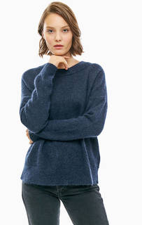 Синий тркиотажный свитер Selected