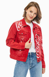 Красная куртка с принтом Coca-Cola Desigual