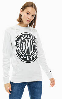 Хлопковый свитшот с рваными деталями Replay