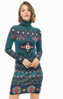 Трикотажное платье с высоким воротом Desigual