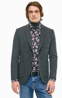 Серый пиджак с высоким содержанием шерсти Selected