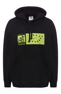 Хлопковый пуловер с капюшоном Vetements