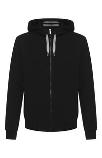Хлопковая толстовка на молнии с капюшоном Z Zegna