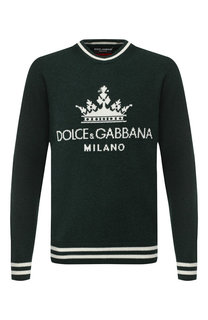 Кашемировый джемпер с логотипом бренда Dolce & Gabbana