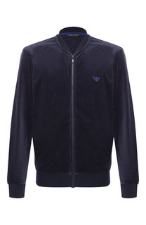 Хлопковый кардиган на молнии Emporio Armani